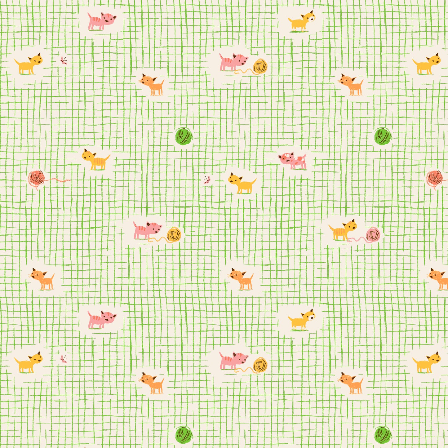 Kitten Plaid in Green | Heather Ross Favorites