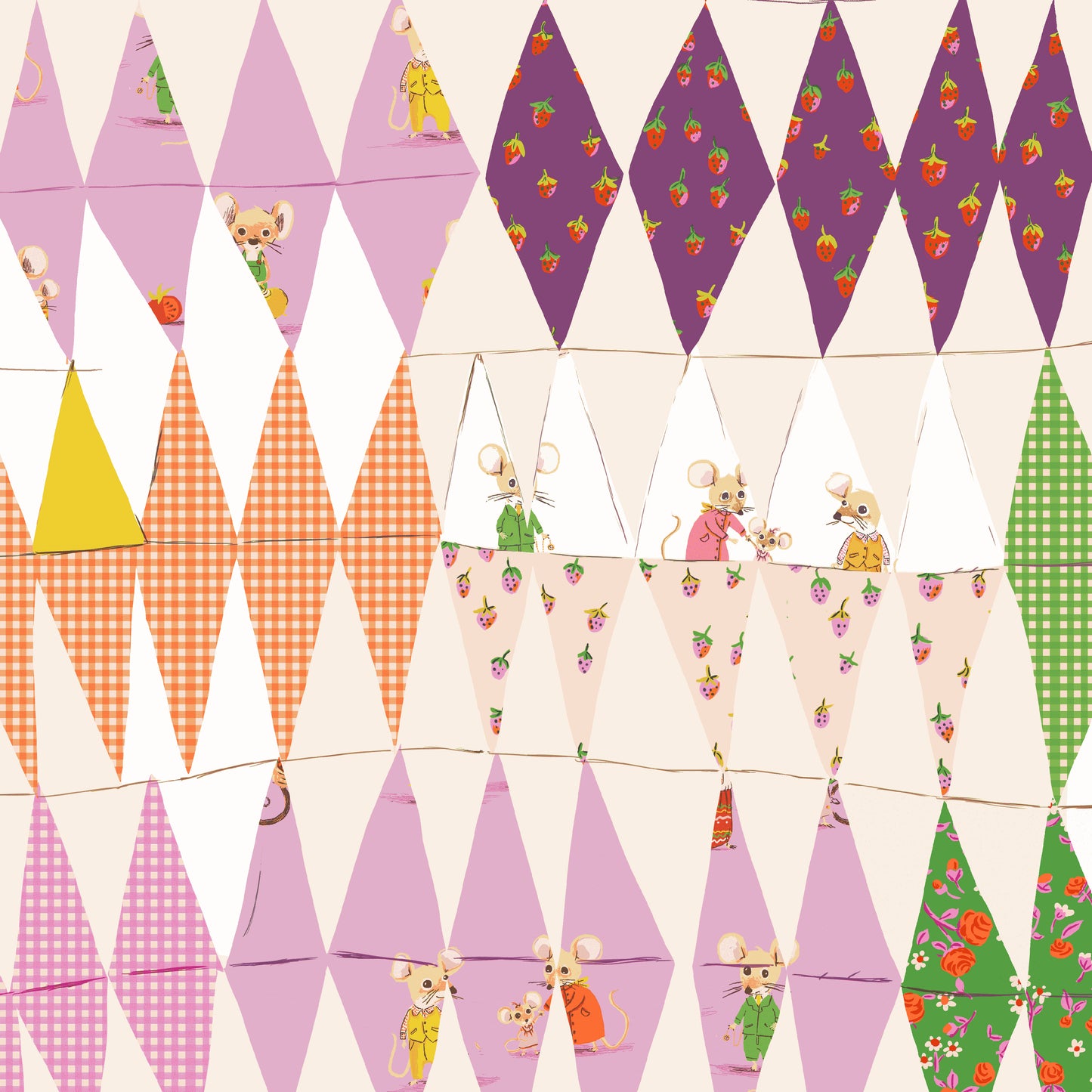 Trixie Collage in Blush | Heather Ross Favorites