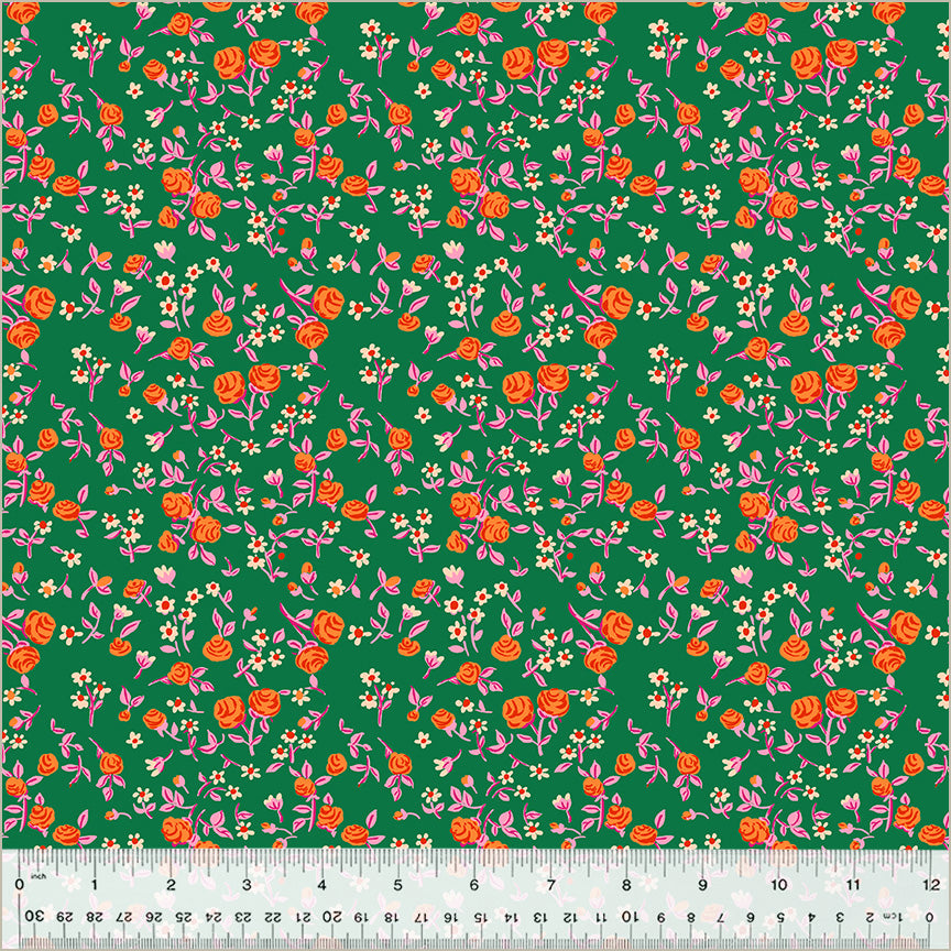 Mousy Floral in Emerald | Heather Ross by Hand