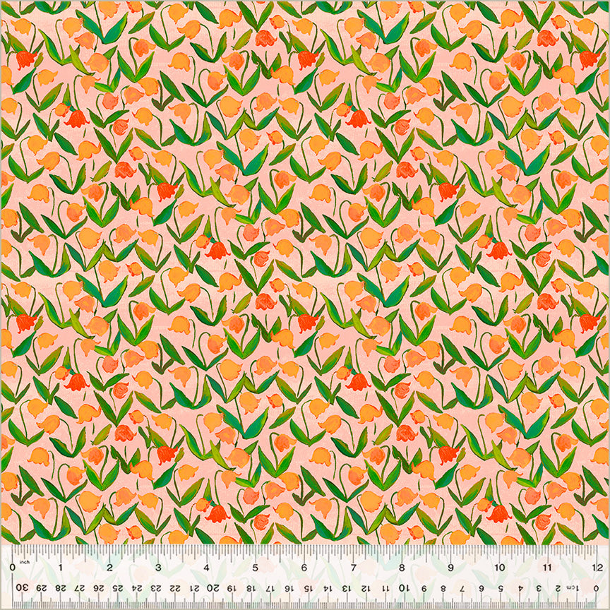 Flowerbed in Salmon | Heather Ross by Hand