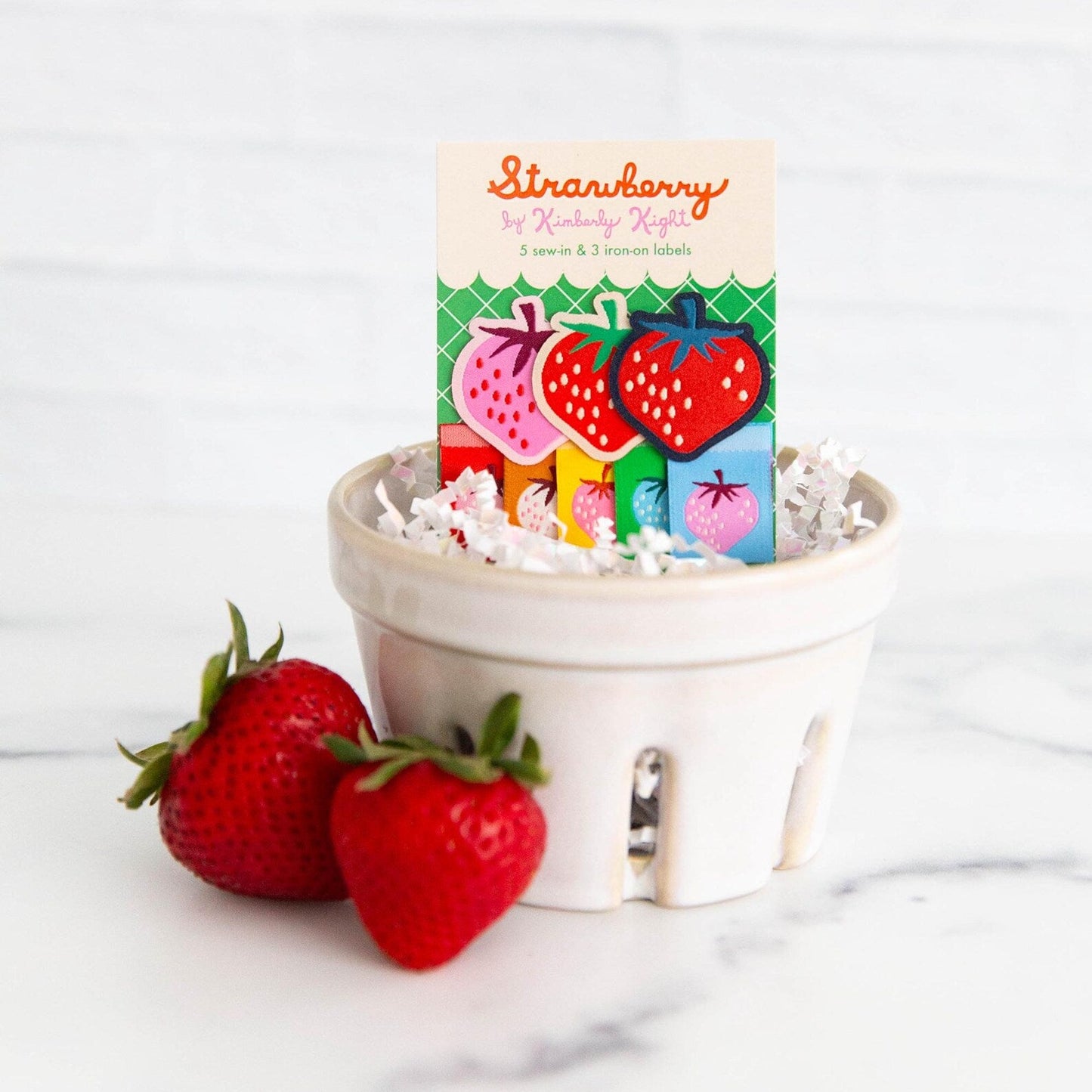 Rainbow Strawberries | Woven Labels