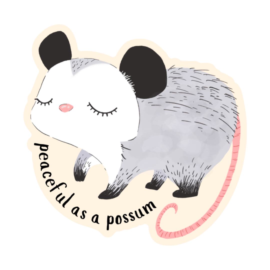 Peaceful Possum | Vinyl Sticker