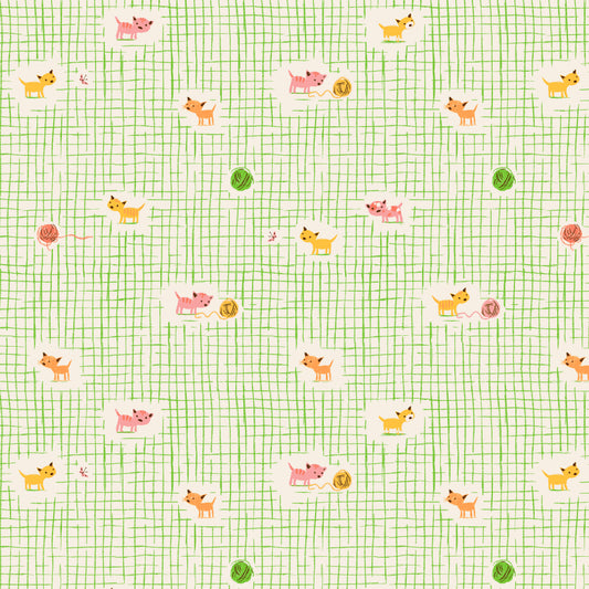 Kitten Plaid in Green | Heather Ross Favorites