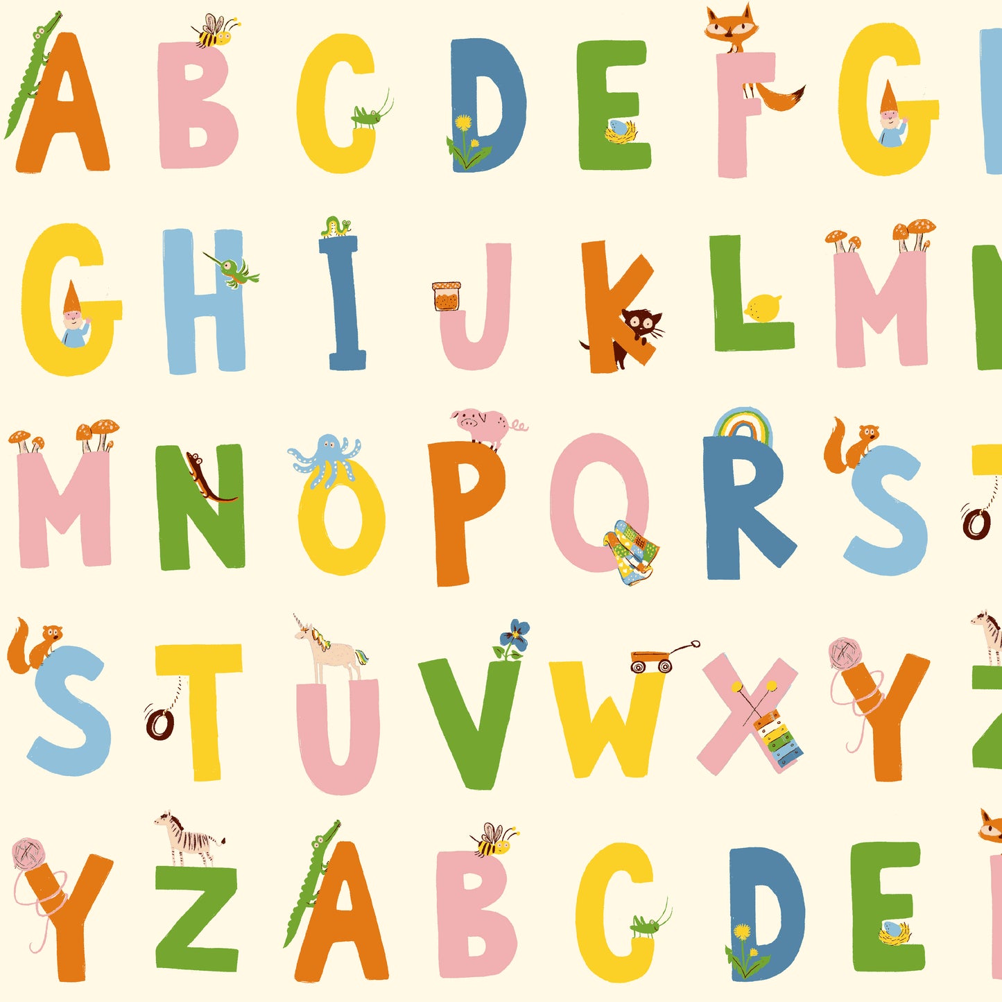 Alphabet in Cream | Heather Ross Favorites