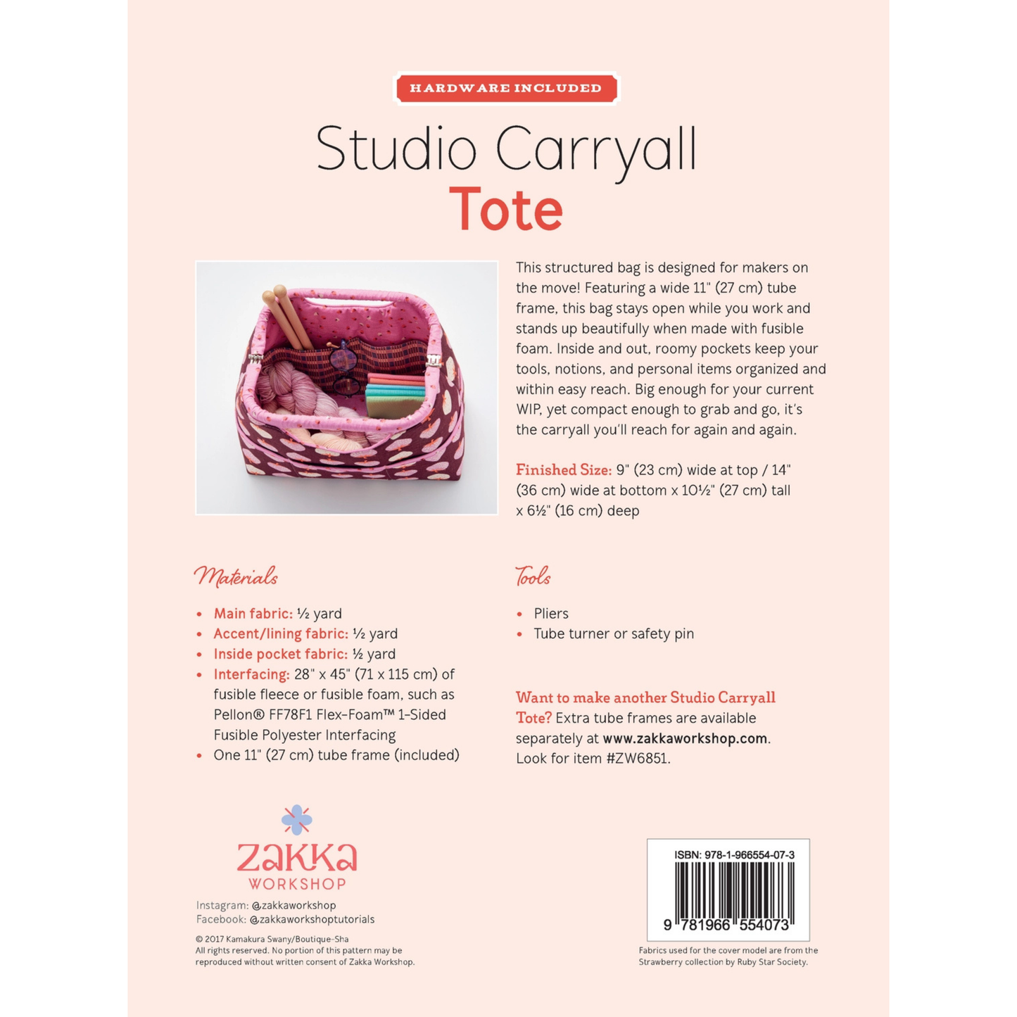 Studio Carryall | Pattern + Hardware