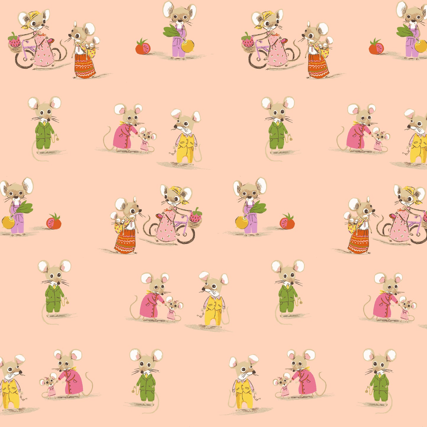 Country Mouse, City Mouse in Blush | Heather Ross Favorites