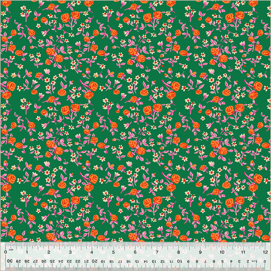 Mousy Floral in Emerald | Heather Ross by Hand