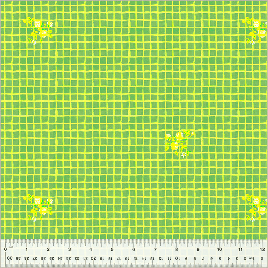 Windowpane in Green | Heather Ross by Hand