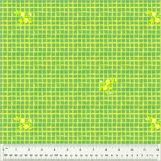 Windowpane in Green | Heather Ross by Hand