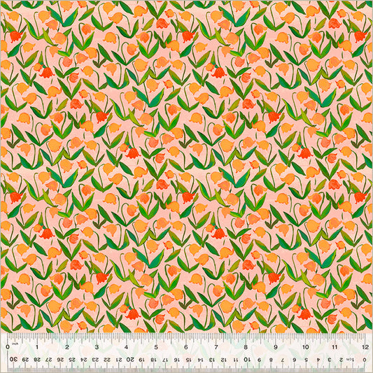 Flowerbed in Salmon | Heather Ross by Hand