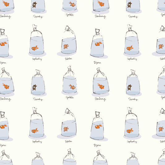 Goldfishes in Bags in White | Heather Ross Favorites