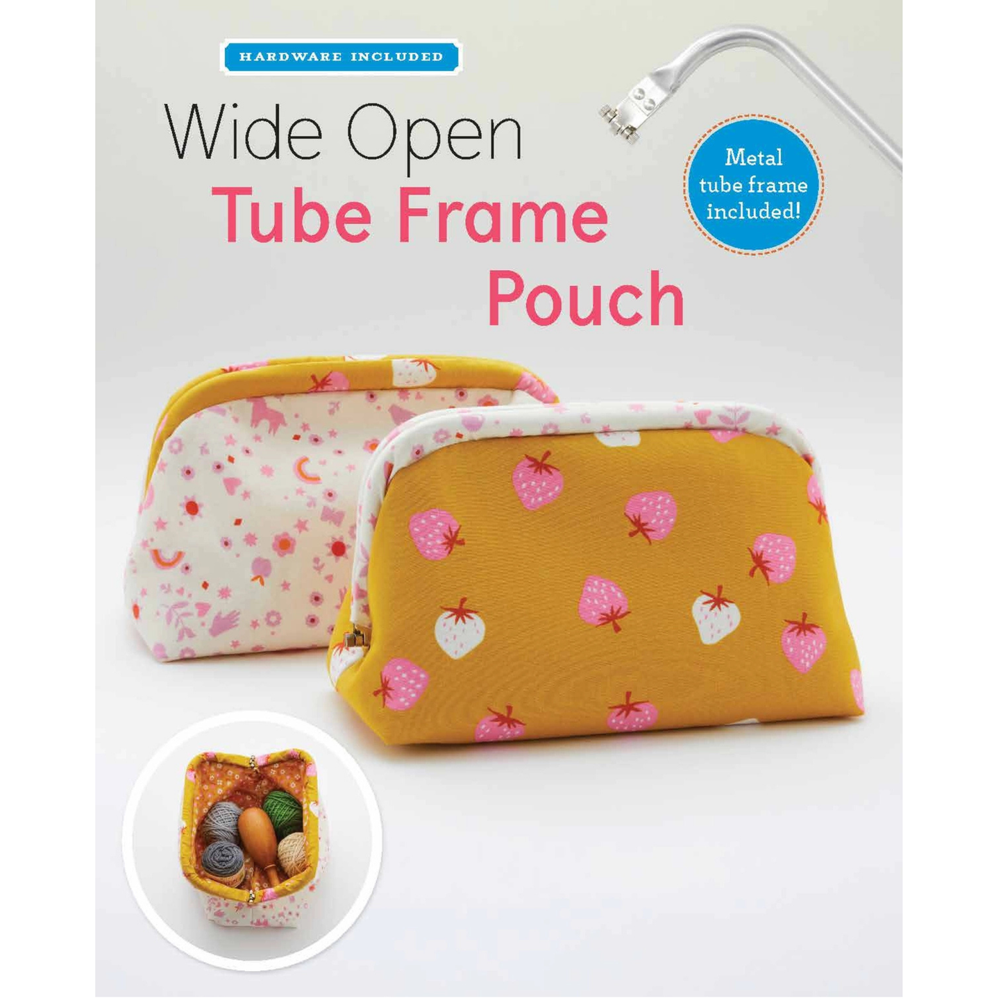 Wide Open Tube Frame Pouch | Pattern + Hardware