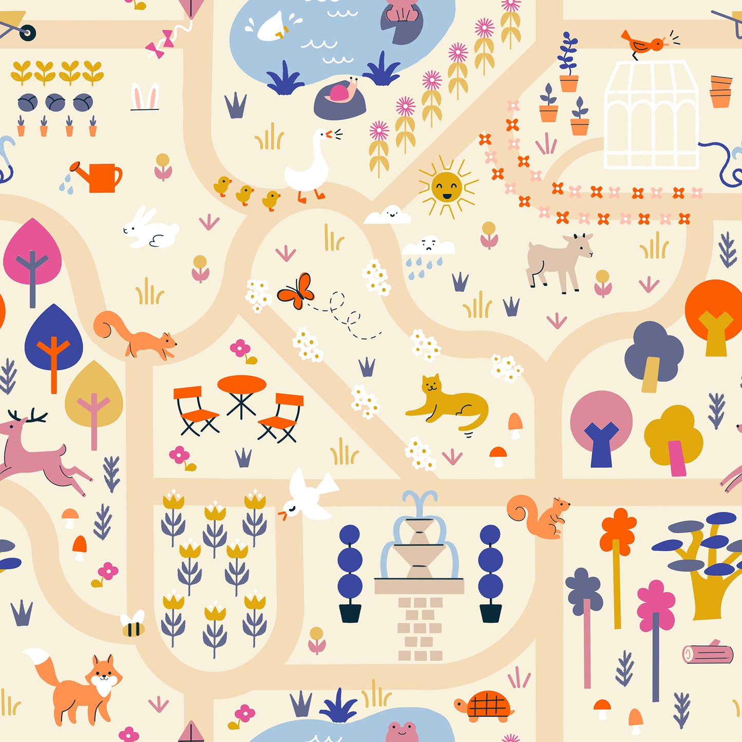 Garden Map in Parchment | Woodland Park