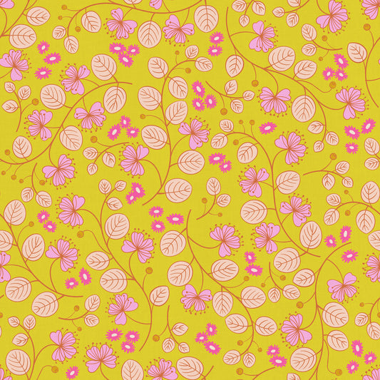 Caper Floral in Citron | Lofi Linens