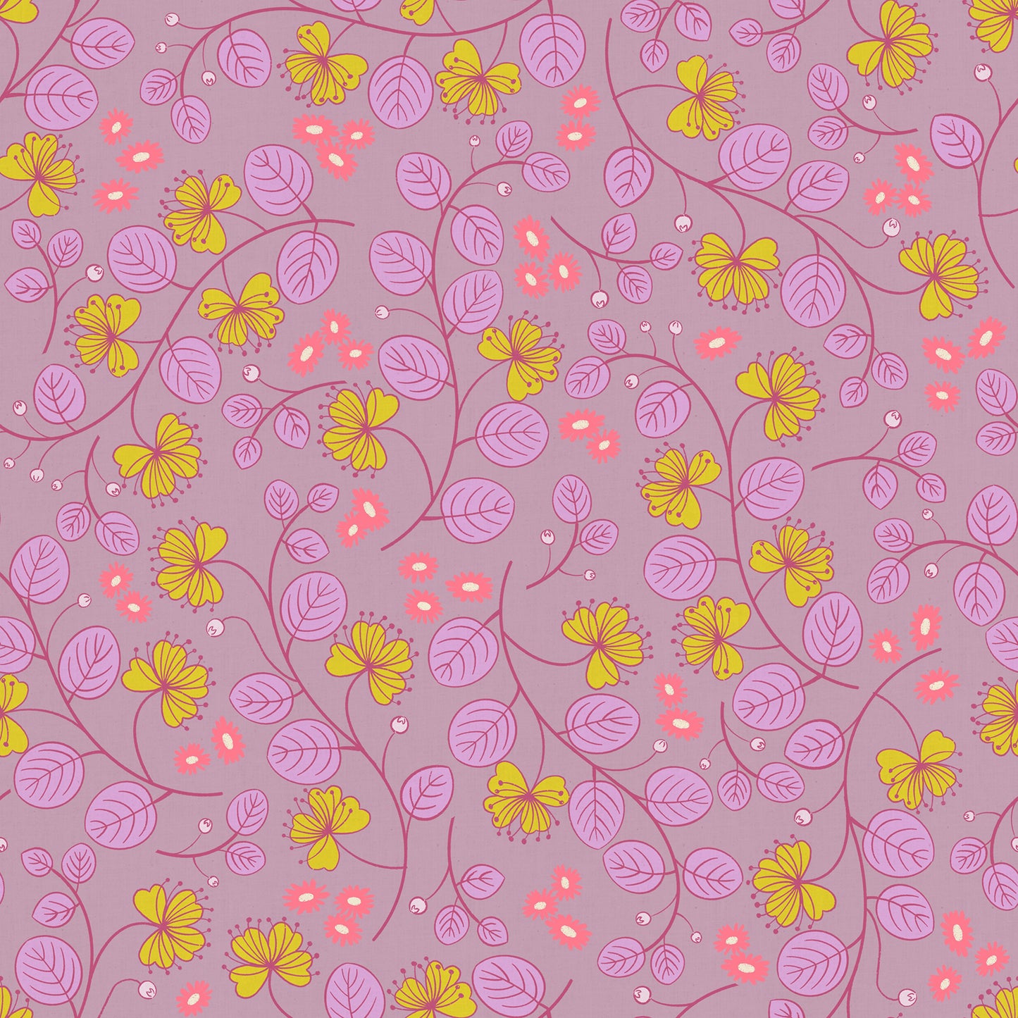 Caper Floral in Lilac | Lofi Linens