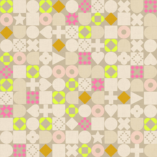 Blocked in Khaki | Lofi Linens