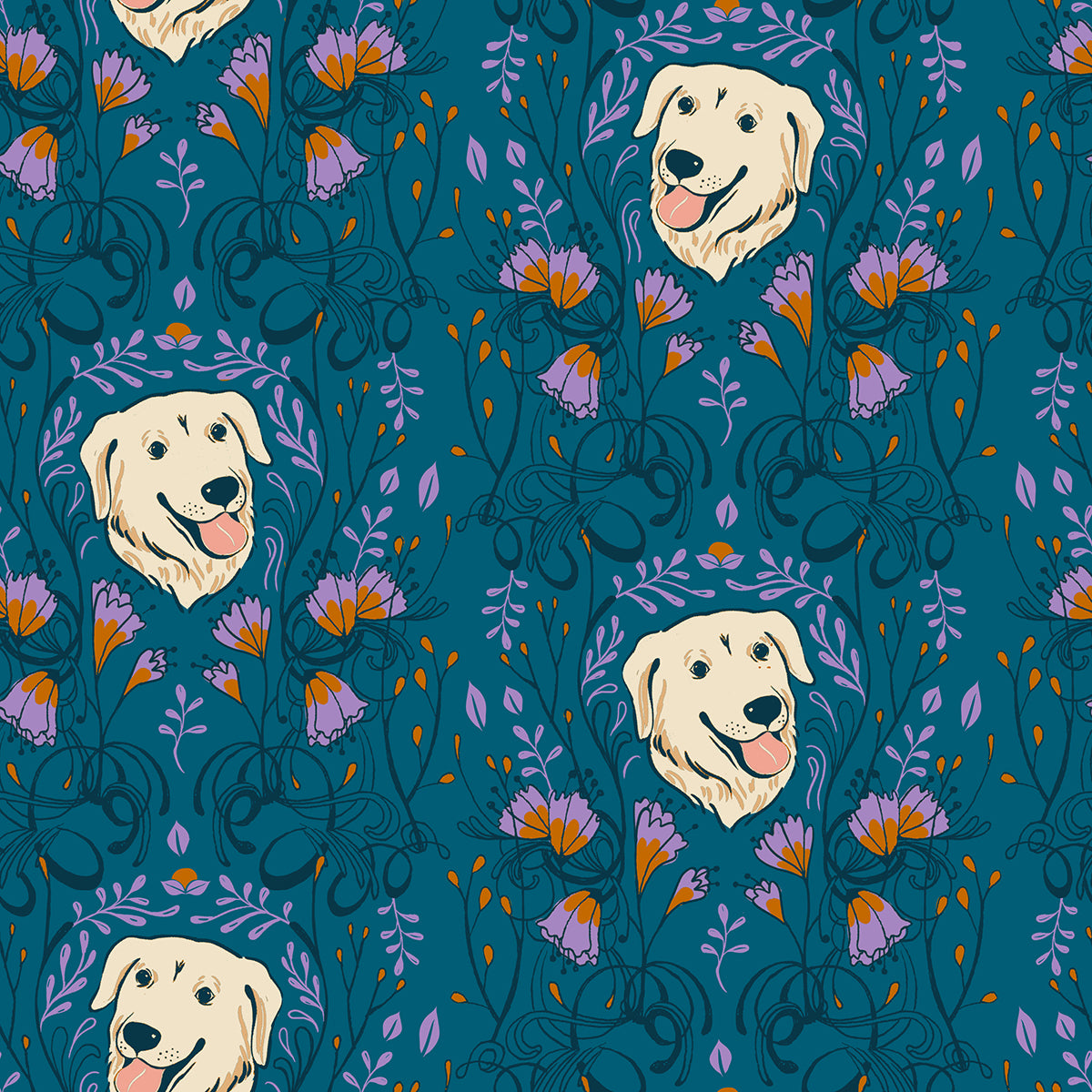 Golden Garden in Teal | Dog Park