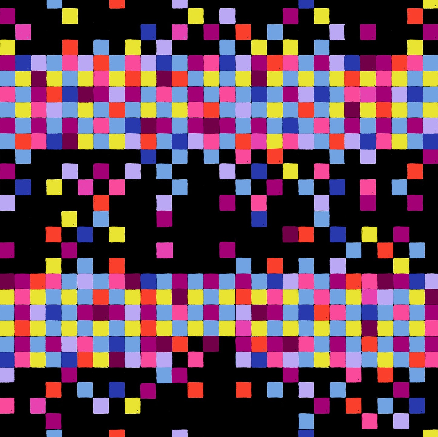Pixels in Black | Glow Garden