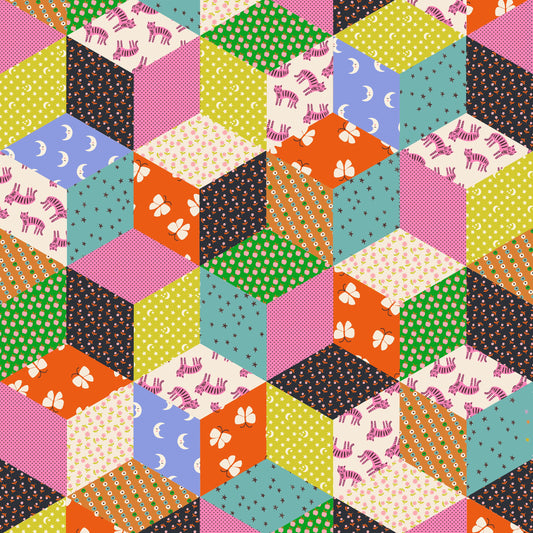 Tumbling Blocks in Vivid | Ooh Lucky Lucky
