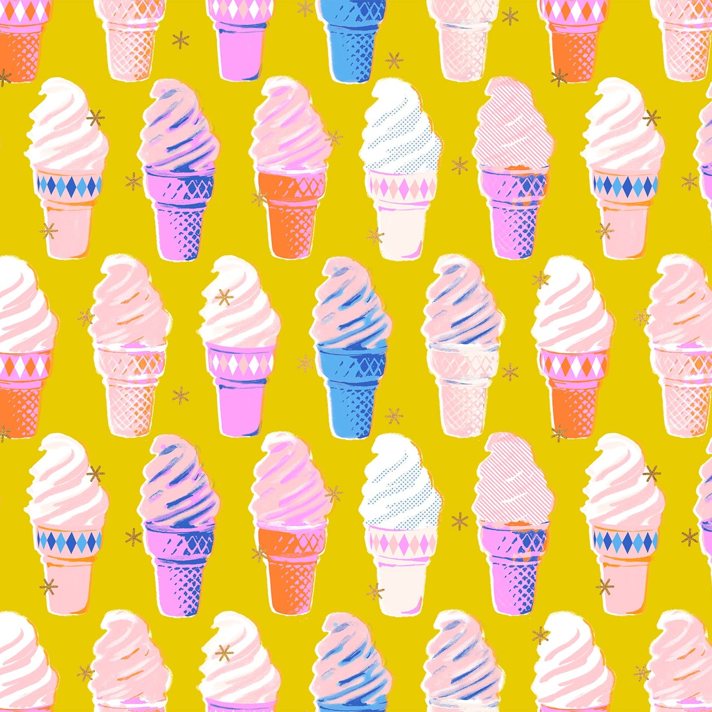 Ice Cream in Golden Metallic | Best Day Ever