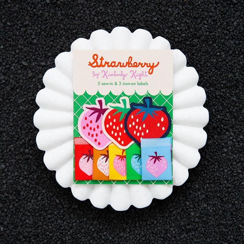 Rainbow Strawberries | Woven Labels