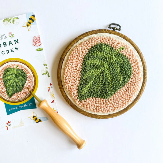 Monstera Leaf Punch Needle Kit
