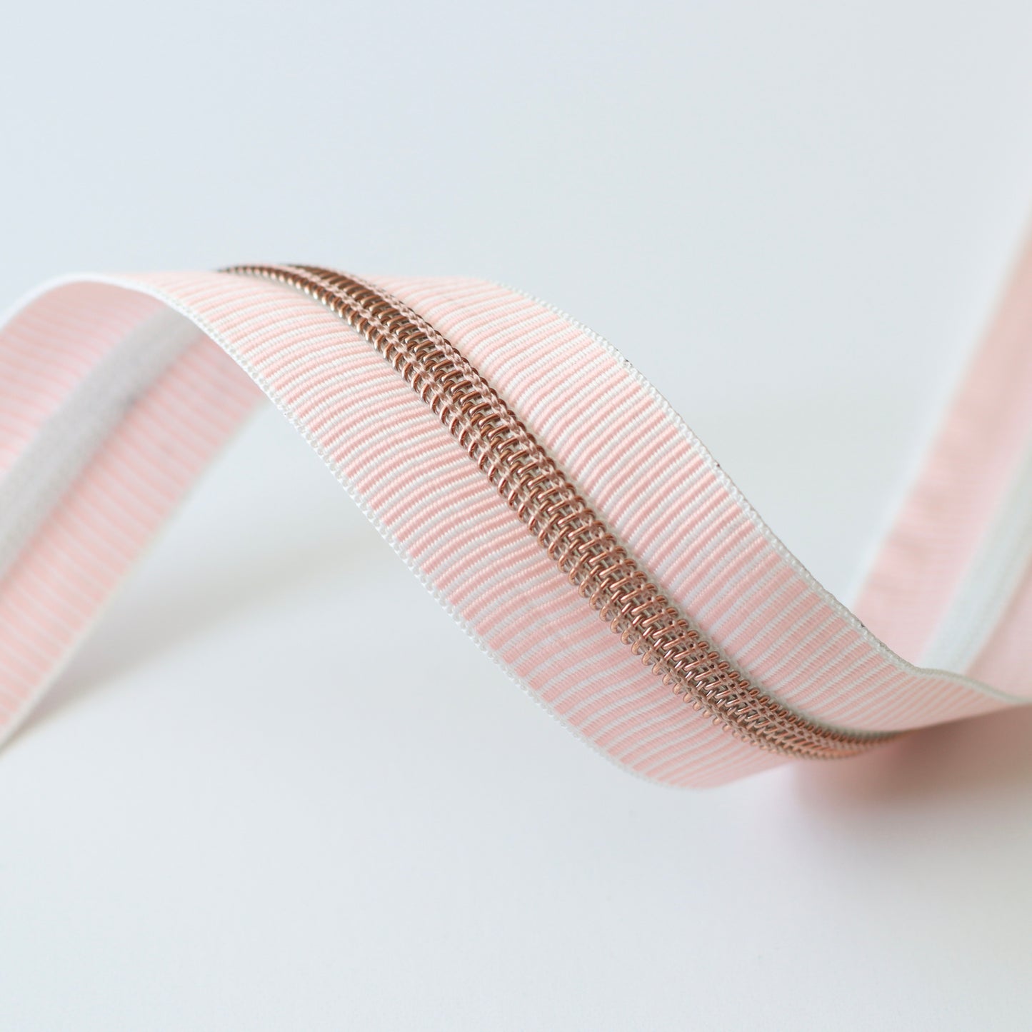 Pink Stripe + Rose Gold | Zipper by the Yard