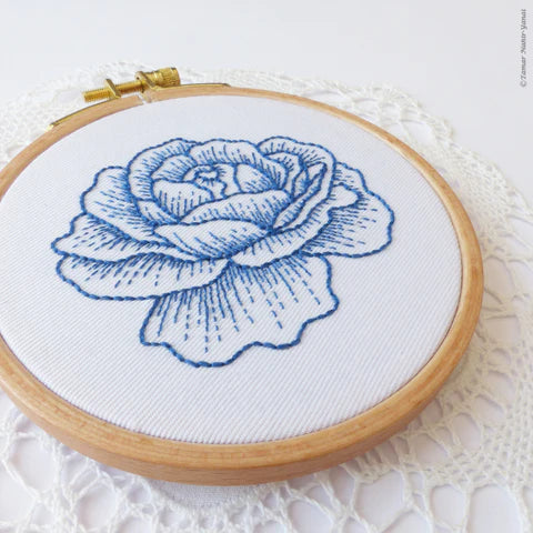 The Blue Rose | 4" Embroidery Kit